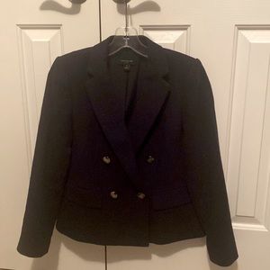 New without tags, Ann Taylor navy textured double breasted blazer.